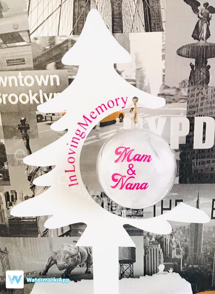 Christmas Tree Bauble Grave Marker