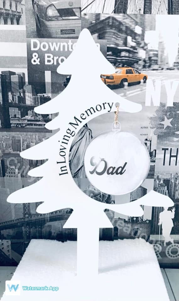 Christmas Tree Bauble Grave Marker