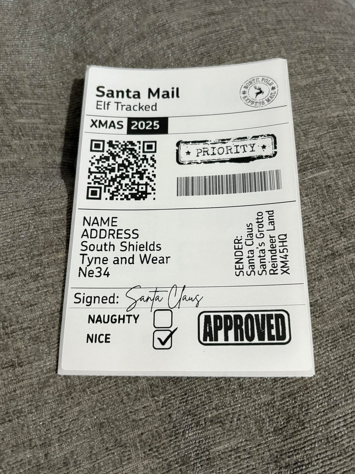 Santa Mail Labels 2