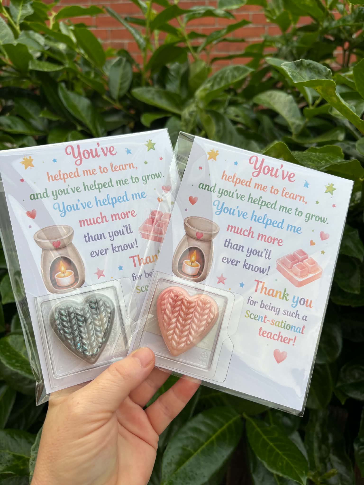 Teachers Wax Melt On Wording Card